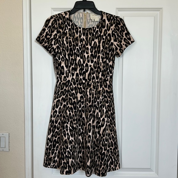 Kate Spade Animal Print Fit & Flare Dress, 0. - Picture 3 of 14